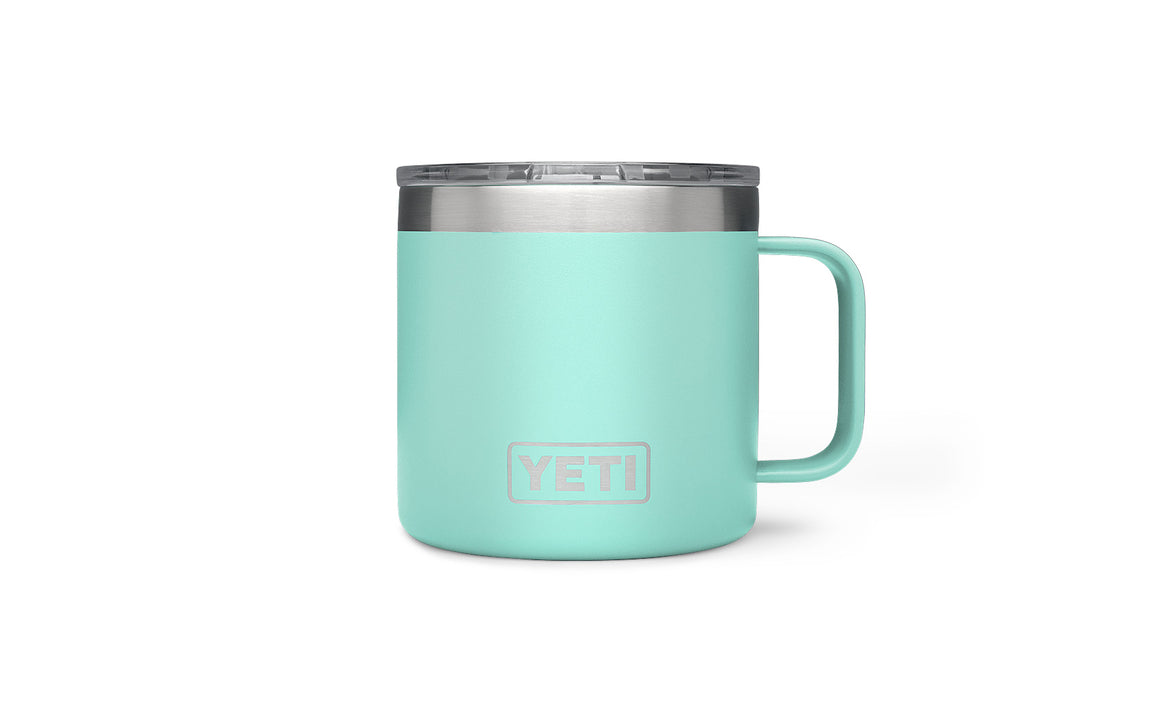 YETI Rambler 14 oz Stackable Mug, Vacuum Insulated, Stainless Steel with  MagSlider Lid, Camp Green
