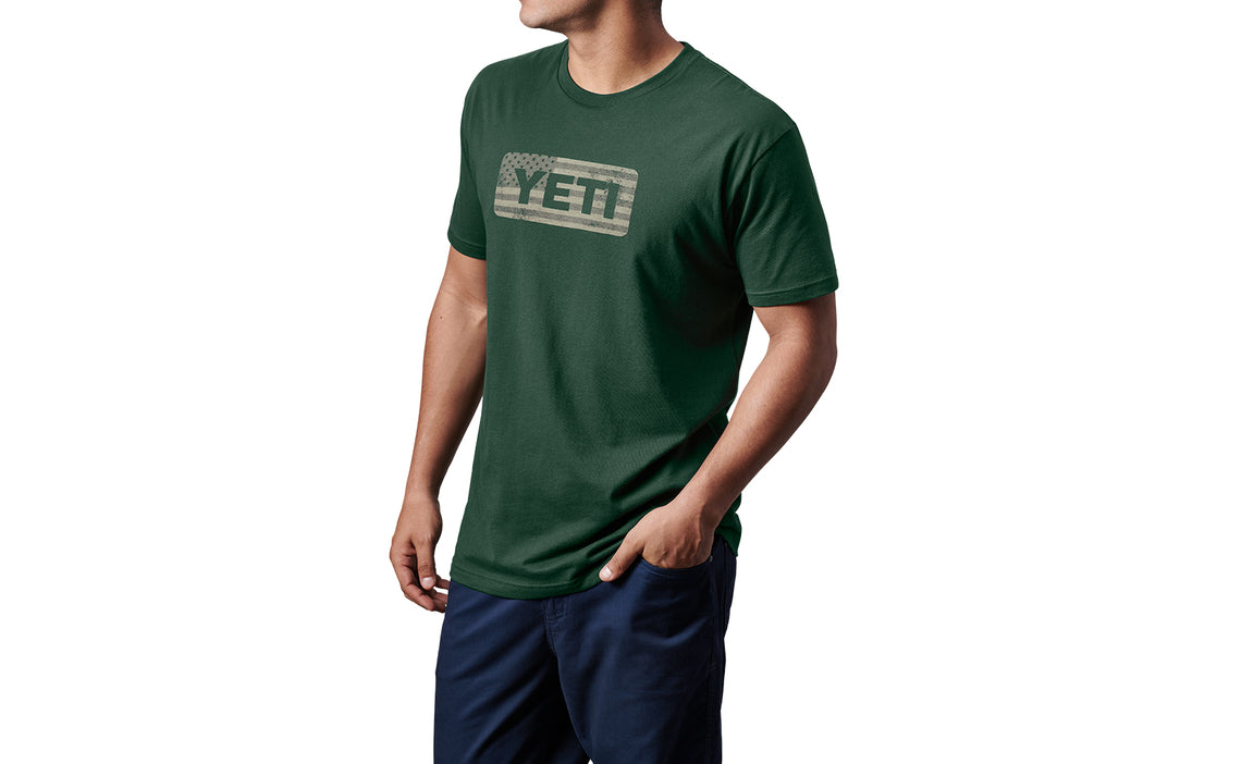 YETI Flag Logo Badge Short Sleeve T-Shirt