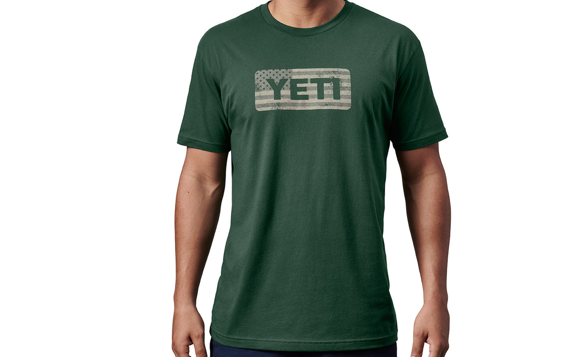 YETI Flag Logo Badge Short Sleeve T-Shirt