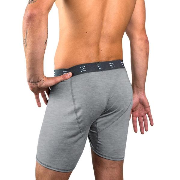 PSD Underwear Men's Wide Band Boxer Brief Underwear Bottom - Hustle Gang |  Breathable, 7 inch Inseam