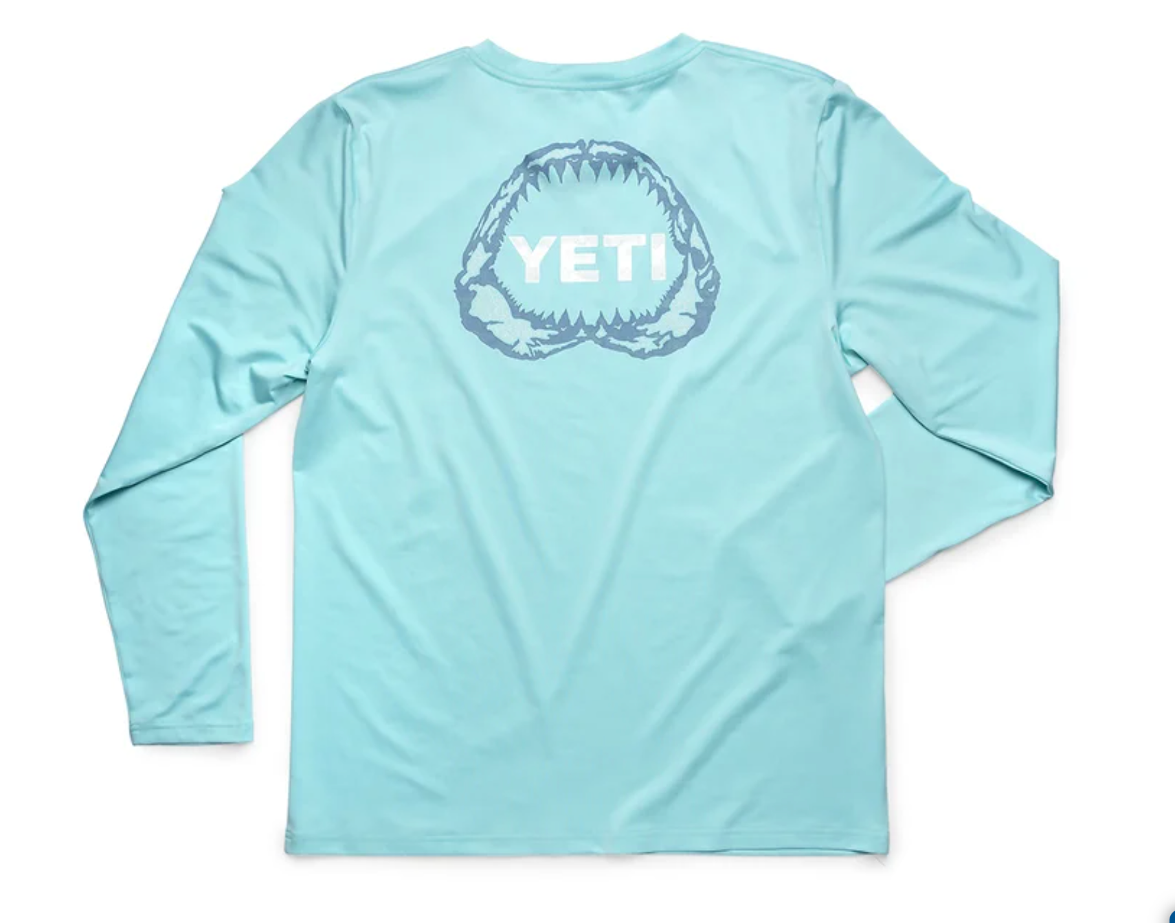 YETI Logo Badge Long Sleeve T-Shirt Grey/Navy